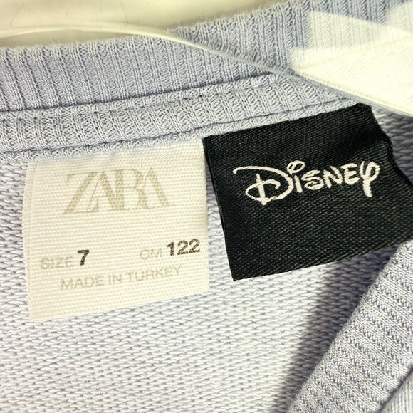 Zara x Disney Mickey Mouse Floral Mixed Media Dress Girl's Size 7 EUC - Picture 5 of 7